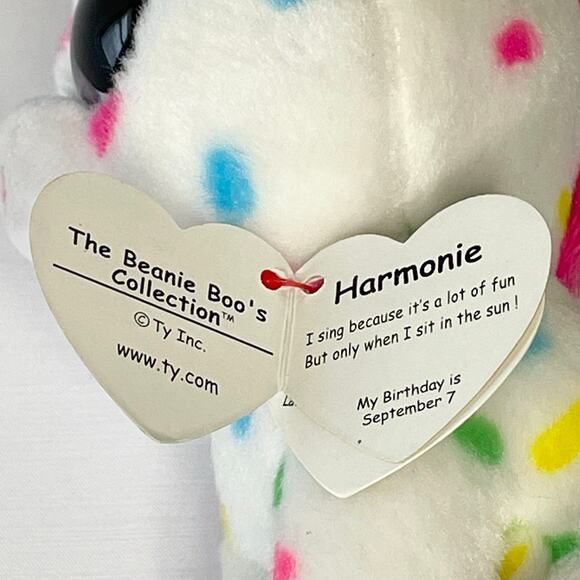 TY Beenie Boos Harmonie Unicorn 6" Glitter Eyes Stuffed Animal Collectible | NWT - Picture 6 of 9